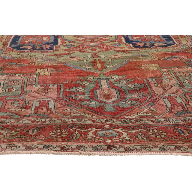 Late 19th Century Persian Serapi Rug, 07'10 X 11'10 For Sale - Image 4 of 10