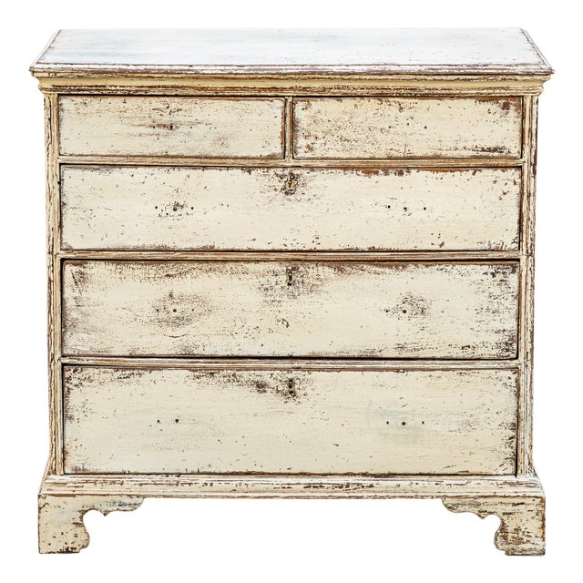 English George III Painted Chest of Drawers, 1700s For Sale