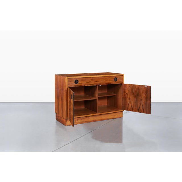 Scandinavian Modern Brazilian Rosewood Small Credenza For Sale - Image 9 of 15