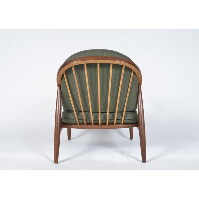 1960s Vintage Spindle Back Lounge Chair in Teak and Wool by Greaves & Thomas England, 1960s For Sale - Image 5 of 18