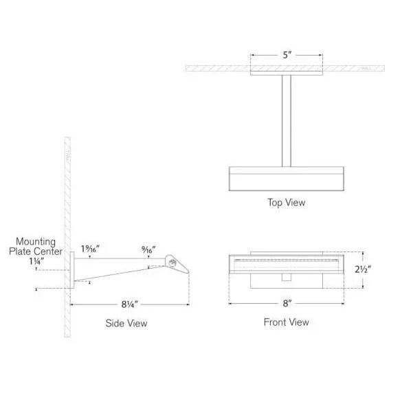 2020s Ian K. Fowler for Visual Comfort Signature Petrel 8" Picture Light in Polished Nickel For Sale - Image 5 of 5