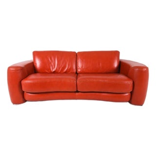 Fine Italian Leather Modern Sofa by Polo Divani For Sale