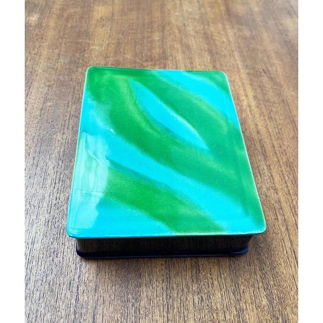 Blue Mid-Century German Tosca Sorena 4711 Collectors Ceramic Box with Lid, 1960s For Sale - Image 8 of 18