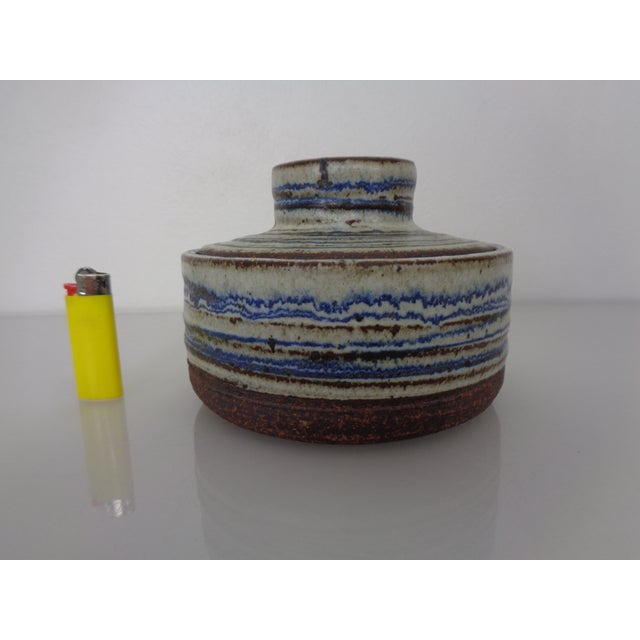 Ceramic bowl with lid by Tue Poulsen from the 1960s. This piece has an attribution mark, I am sure that it is completely...
