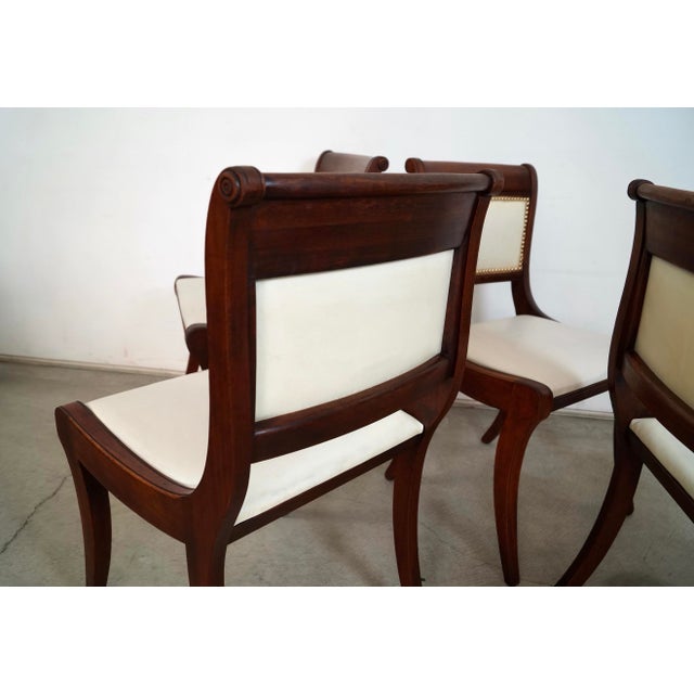 Brown 1930’s Antique Duncan Phyfe Dining Chairs - Set of 4 For Sale - Image 8 of 12