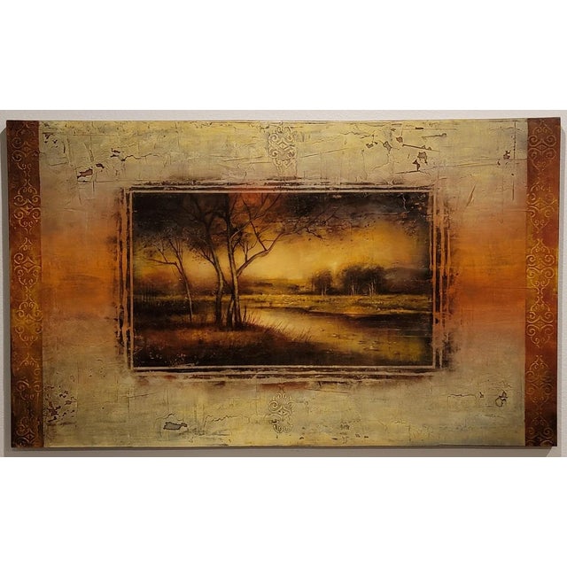 "Tone and Dawn" Original Mixed Media on Canvas 36" X 60" by Cary Henrie For Sale - Image 9 of 9
