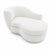1980s Vladimir Kagan Style Chaise Lounge Post Modern White Boucle For Sale - Image 5 of 6