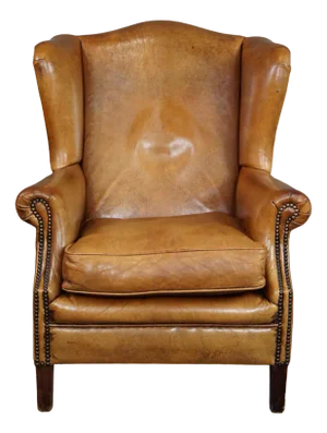 Vintage Brown Leather Armchair
