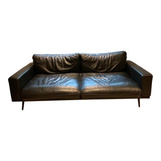 BoConcept Carlton Sofa in Black Leather For Sale