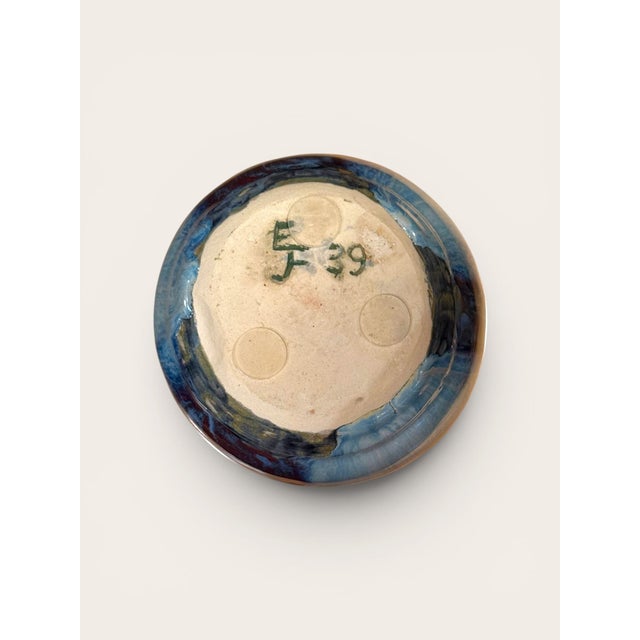 Gene Farkus Ceramic Vase With Variegated Glaze For Sale - Image 4 of 4