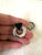 Chic 1980s sterling silver and onyx post back earrings. Geometric shapes.