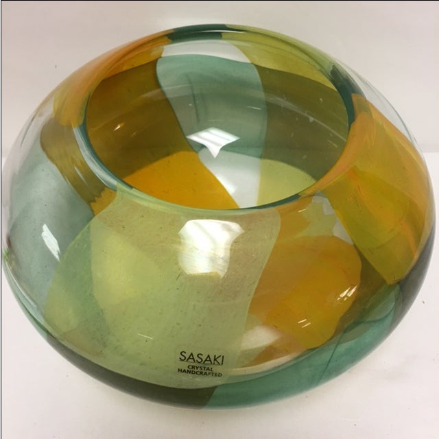 Sasaki Art Glass Bowl Chairish