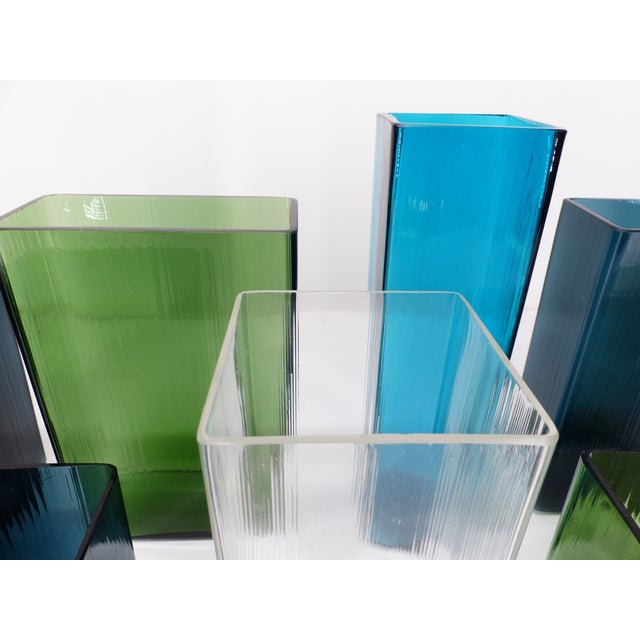 1960s Isi Vases in Stained Glass by Lennart Andersson for Gullaskruf, 1960s, Set of 8 For Sale - Image 5 of 7