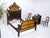 Victorian Painted Bedroom Dresser Mirror King Bed Headboard Rocking Chair Set For Sale - Image 6 of 18