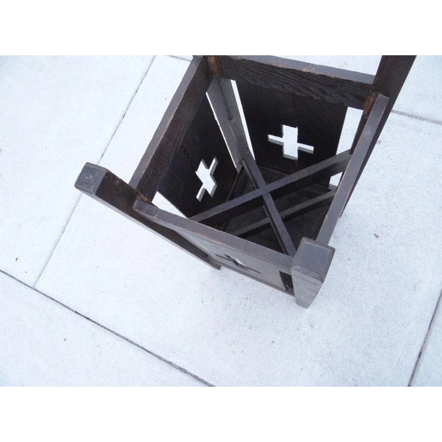 Antique Tiger Oak Mission Arts & Craft Large Umbrella Stand For Sale - Image 10 of 11