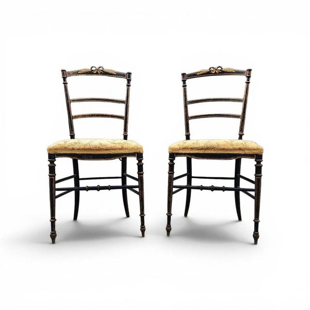 French Giltwood Salon Side Chairs, Set of 2 For Sale - Image 3 of 18