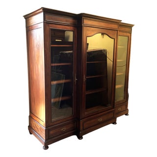 Monumental Study Wardrobe in Mahogany, 1900 For Sale