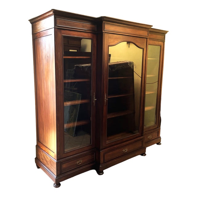 Monumental Study Wardrobe in Mahogany, 1900 For Sale
