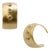 Meme Gold Diamond Wide Huggie Earrings, 1/2" Round, A Pair For Sale