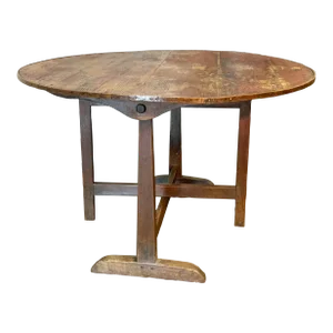 19th Century French Mixed Wood Wine Tasting Table