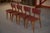 Designer Oak and Red Skai Chairs, 1960s, Set of 4 For Sale - Image 13 of 13