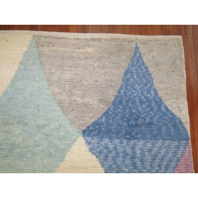 An awesome old wool Turkish Tulu with a colorful large scale diamond motif.