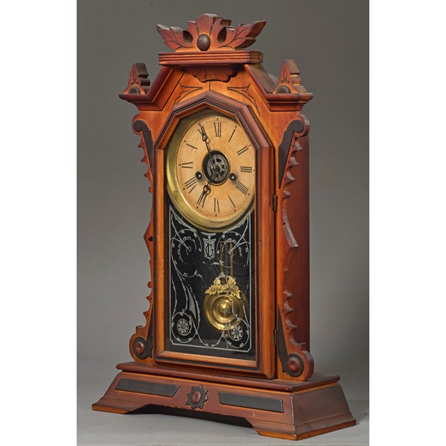 Antique E. Ingraham Gingerbread Style Clock Chairish