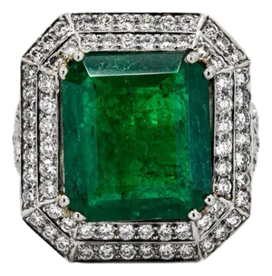 Late 20th Century 6.81 Carat Colombian Emerald Ring, Size 5
