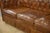 Animal Skin Chesterfield Sofa in Brown Leather, 2000s For Sale - Image 7 of 14