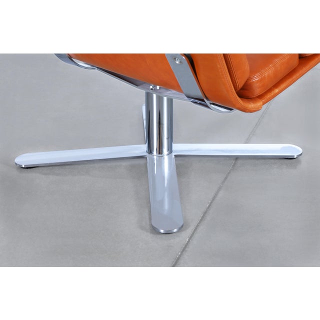Mid-Century Modern Leather “Solo” Lounge Chairs by John Follis for Fortress For Sale - Image 14 of 14