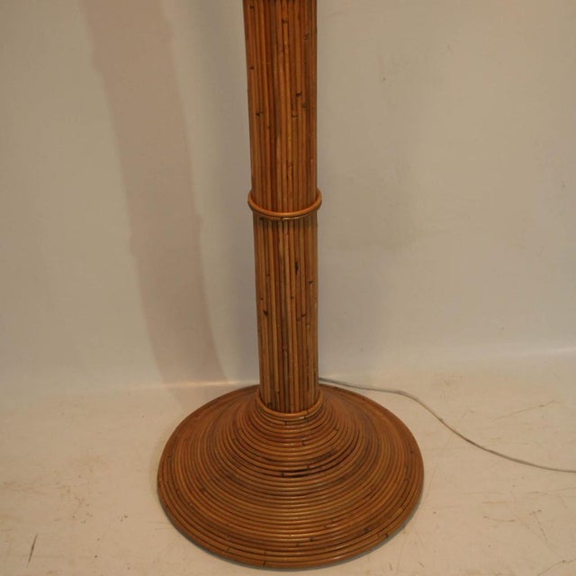 Palm Tree Floor Lamp in Rattan For Sale - Image 15 of 18