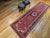 Vintage Persian Heriz Wide Runner, Hand-Knotted Wool, Geometric Design, Red & Navy, 4x12 For Sale - Image 10 of 18
