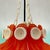 Farmhouse Red Acrylic Lace Effect Hanging Light Chandelier, Ukraine, 1970s For Sale - Image 12 of 18