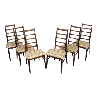 Mid 20th Century Set of Six Latter Back Chairs by Moreddi Inc. For Sale