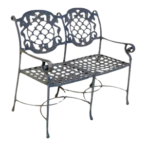 Early 21st Century Tuscan Mediterranean Style Cast Aluminum Garden Bench