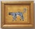 A tiger on metallic gold background. Abstract, Minimalism, Folk Art, Pop Art, shabby Chic, Safari, Boho Chic. Framed in a...