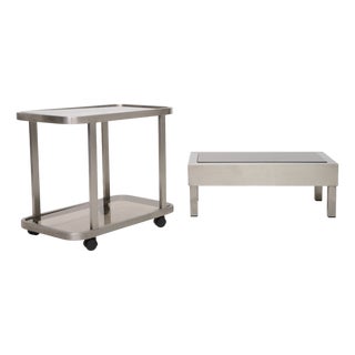 Coffee and Side Table, 1980s, Set of 2 For Sale