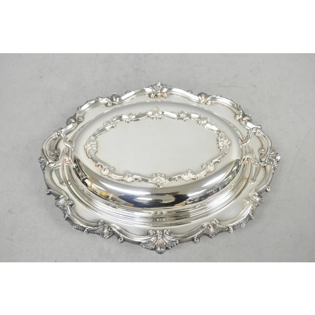 Vintage Victorian Silver Plated Covered Vegetable Serving Dish With Glass Liner For Sale - Image 13 of 13