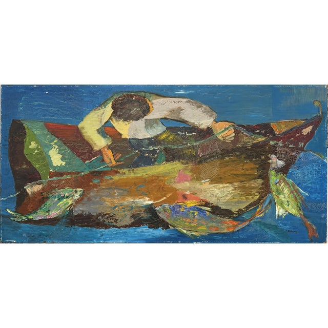 Alfred Rogoway, Figurative Composition, 1960, Oil Painting For Sale - Image 9 of 9