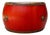 Monumental Antique 48" Chinese Ceremonial Drum Round Table Red Lacquered For Sale