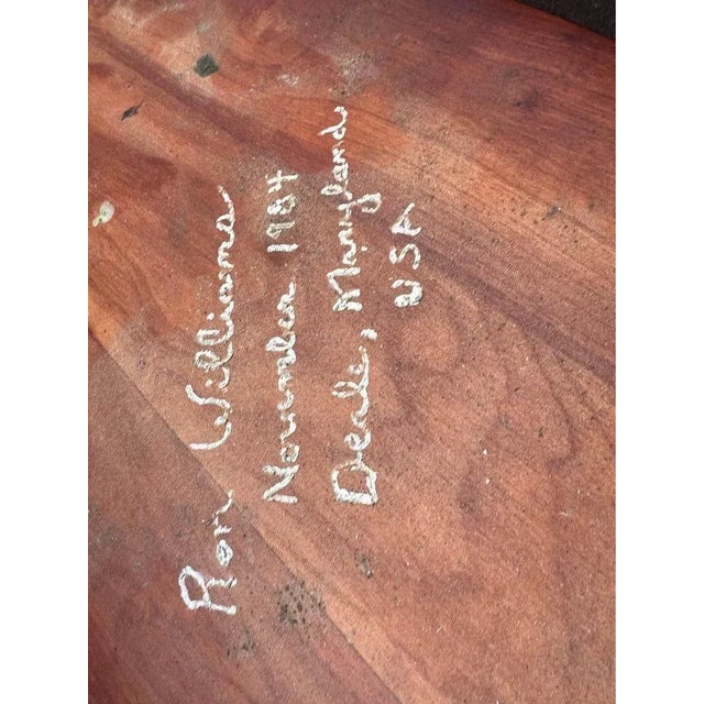 Late 20th Century Vintage Contemporary Style Customized Solid Cherry Round Dining Table With 3 Leaves. For Sale - Image 12 of 12