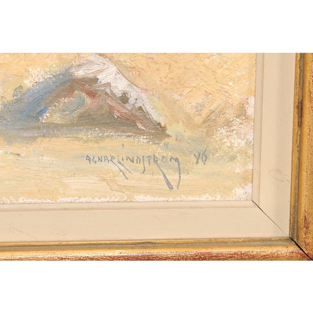 Mid 20th Century Framed Swedish Autumn Landscape Painting For Sale - Image 10 of 12