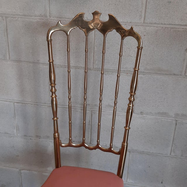 Gold Chiavari Chair in Polished Brass, 1950s For Sale - Image 8 of 12