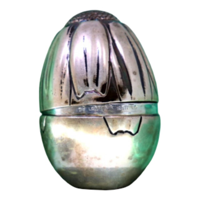 Silver Egg with Engravings For Sale