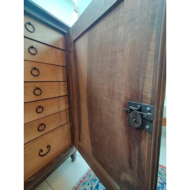 Wood Antique Walnut Sideboard with Drawers, Italy, 1830s For Sale - Image 7 of 8