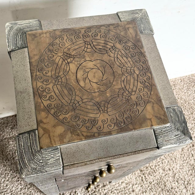 Postmodern Carved Jewelry Chest/Lingerie Armoire For Sale - Image 12 of 12