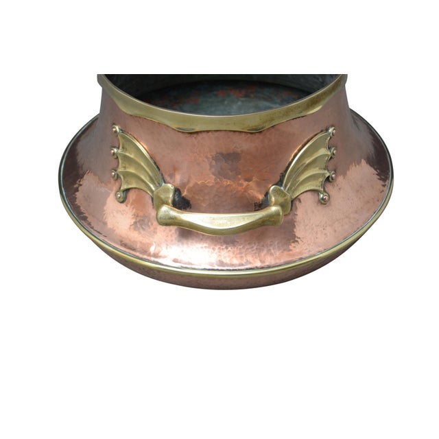 Large Antique Victorian Copper and Brass Jardinière, 1860 For Sale - Image 6 of 10