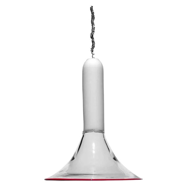 Murano Glass Samanta Ceiling Lamp by Roberto Pamio for Leucos, Italy, 1970s For Sale