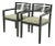 Knoll Postmodern Black Lacquered Ricchio Armchairs, Pair For Sale