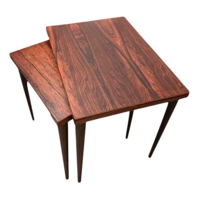 Vintage Danish Nesting Tables in Palisander, 1960s, Set of 2 For Sale